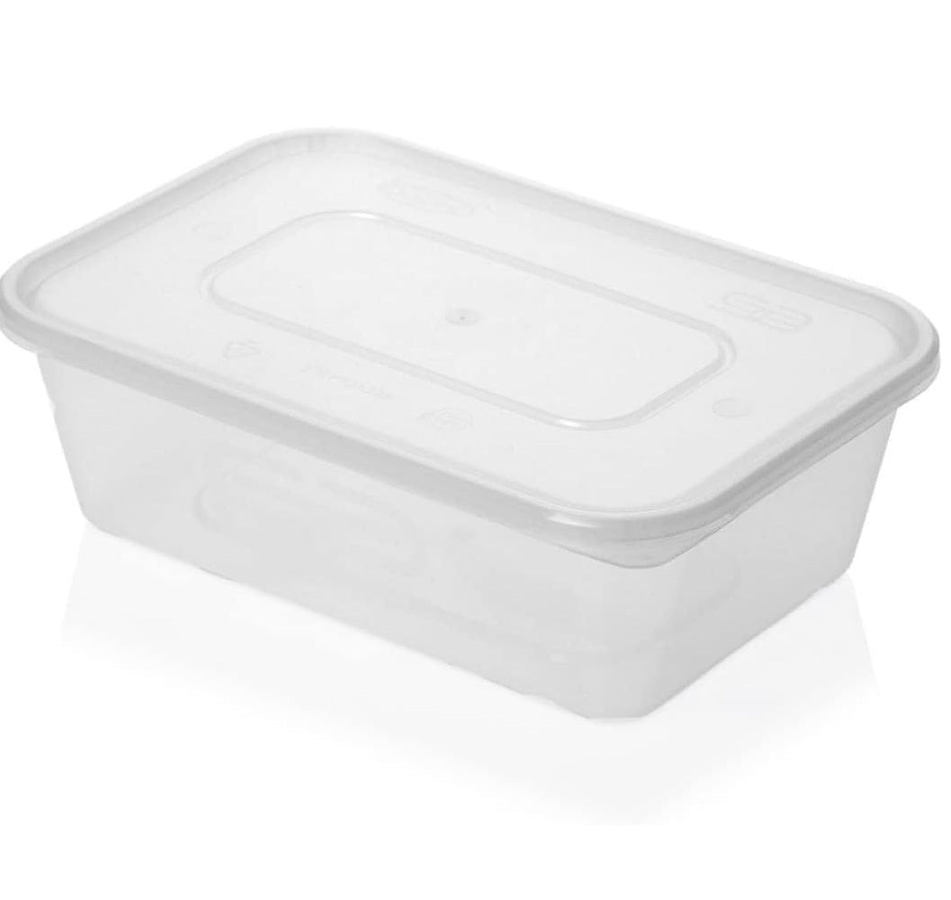 外賣膠盒連蓋 每套 Recyclable Microwave Food Container with Lid (650ml) each set