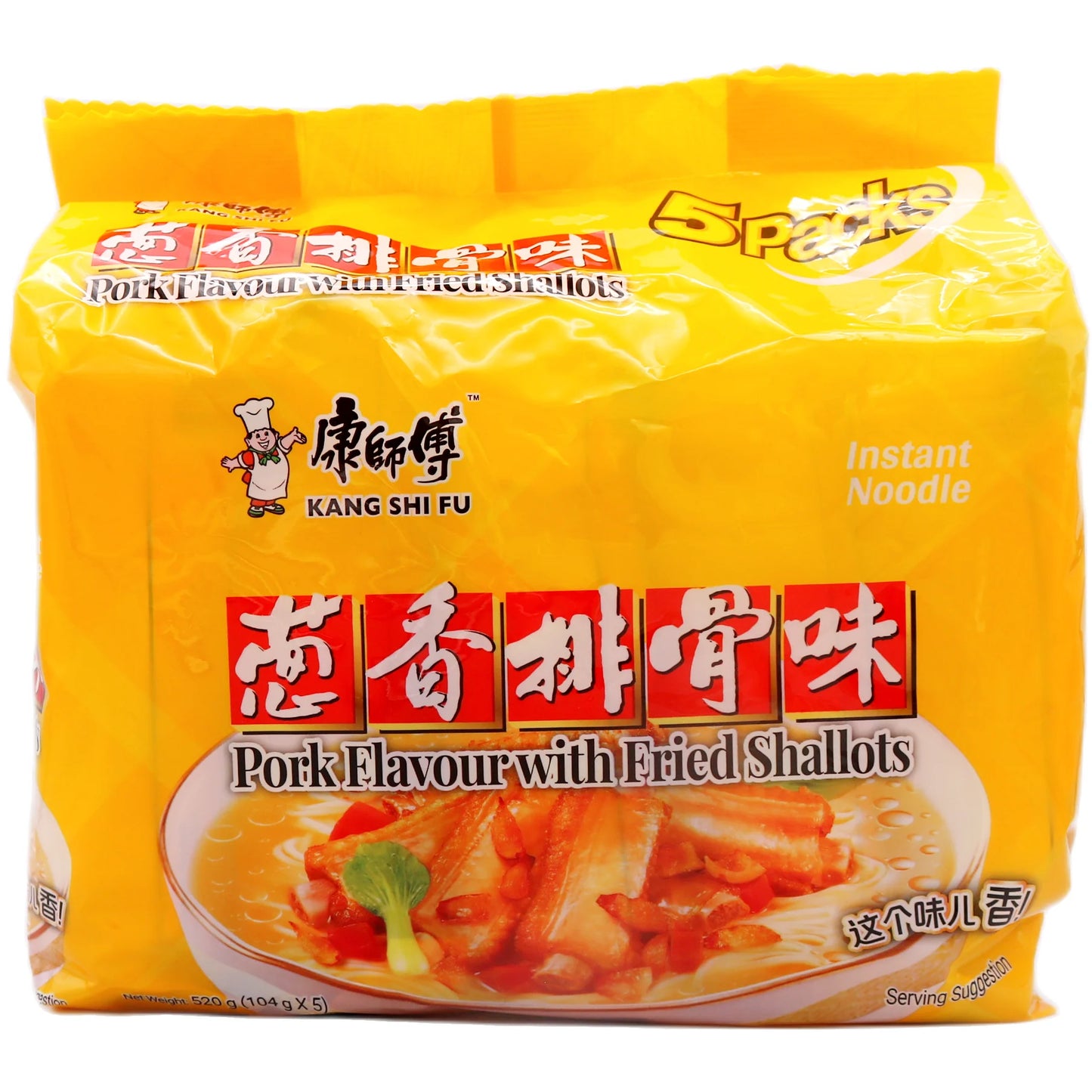 康師傅 蔥香排骨味 5包裝 5x104g KSF Instant Noodles Pork with Fried Shallots Flav