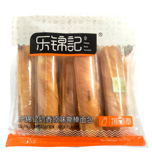 LJJ Milk Breadstick 380g 乐锦记 奶香原味 撕棒面包
