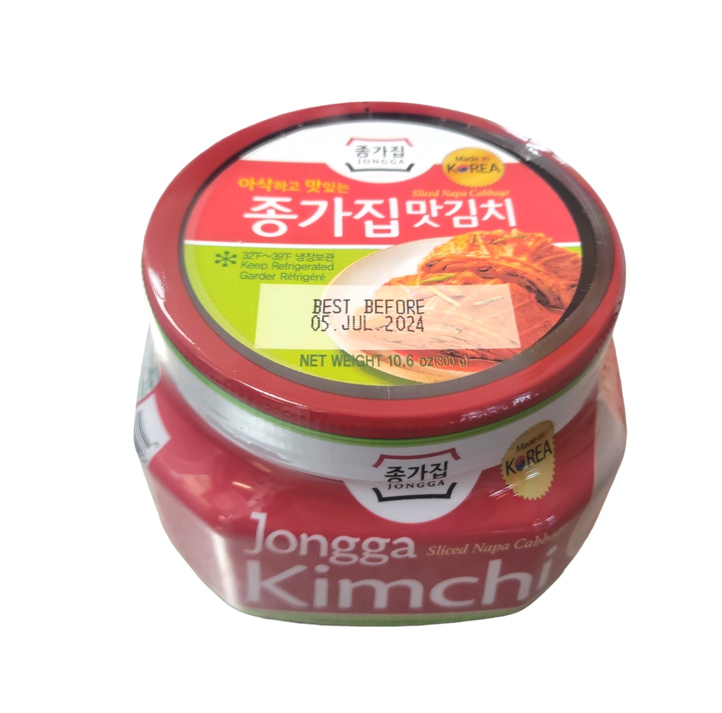 宗家 韓國切片泡菜(樽裝) 300g Jongga Kimchi (Sliced Napa Cabbage)