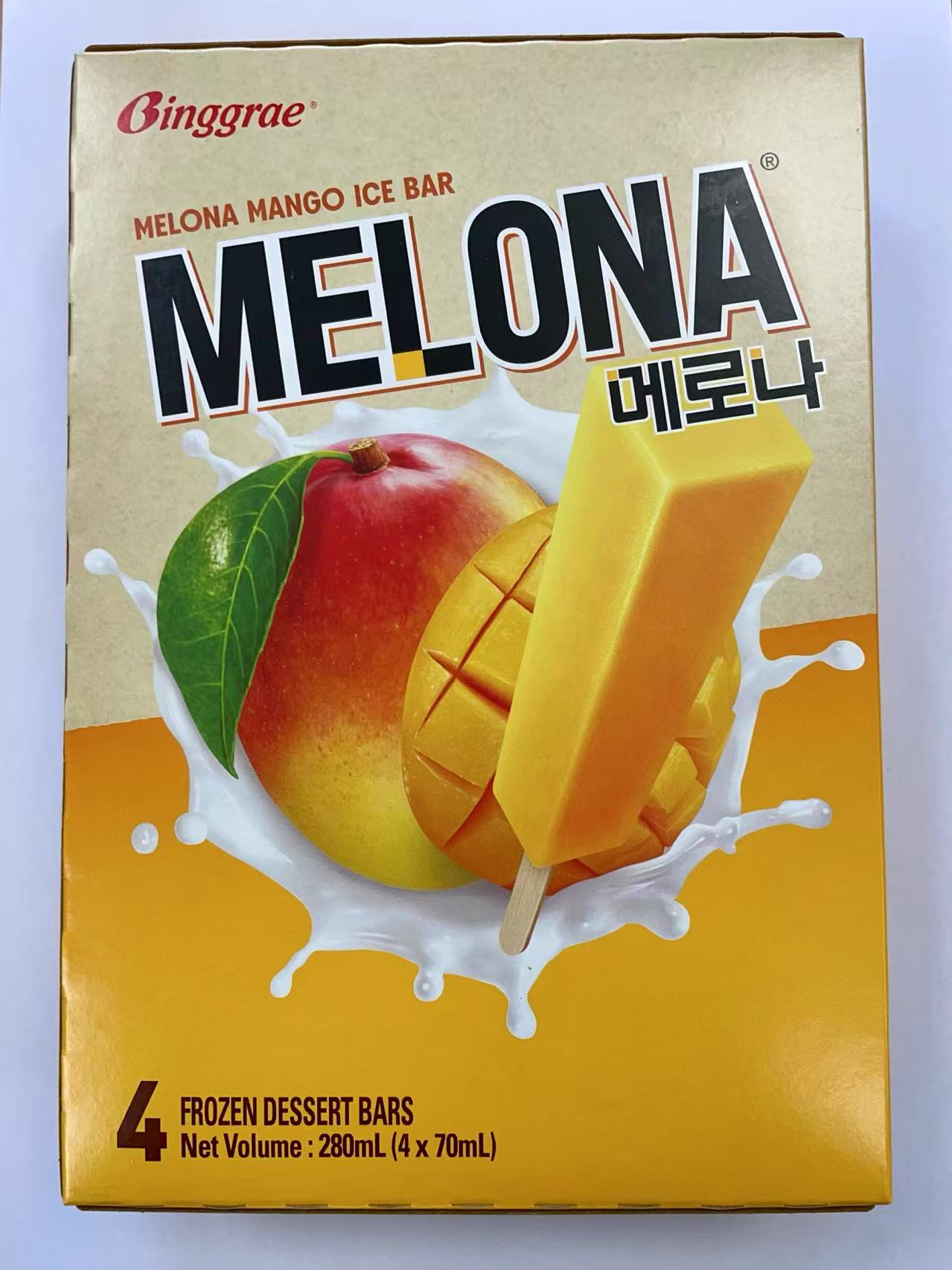 韓國Melona 芒果味冰棒 4x70ml Melona Ice Stick Mango Flavour (Cambridge Delivery Only)