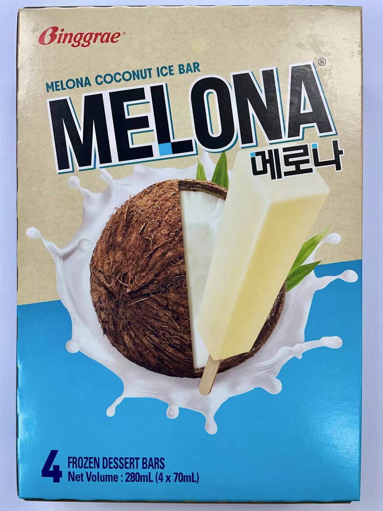 韓國Melona 椰子味冰棒 4x70ml Melona Ice Stick Coconut Flavour (Cambridge Delivery Only)