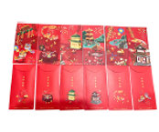 彩色利是封-6款混裝年味红包 17x9cm Large Red Pocket-Large Red Pocket-Mixed 6pcs
