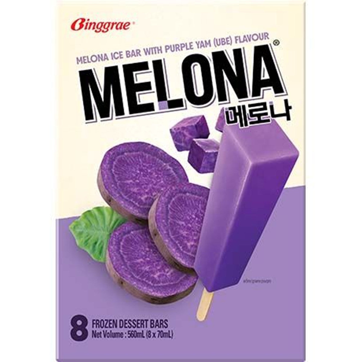 韓國Melona 紫薯味冰棒 4x70ml Melona Ice Stick Purple Yam (Ube) Flavour (Cambridge Delivery Only)