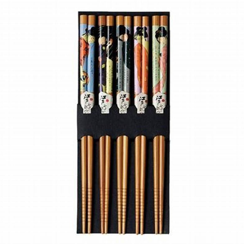 Chopsticks with Chinese Painting 5pairs 筷子 - 彩绘五对装