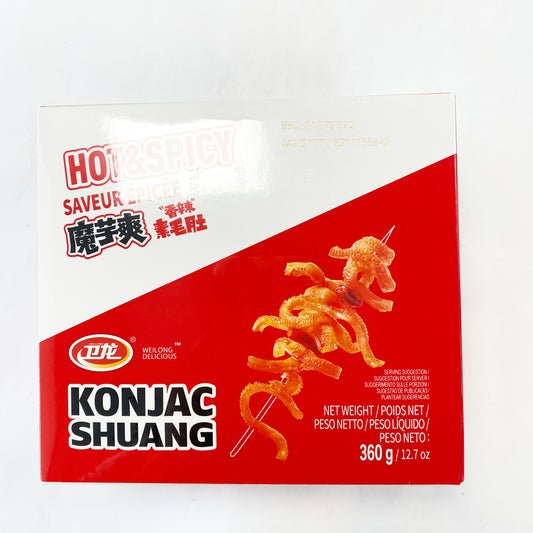 WL Konjac Strip - Hot & Spicy 360g 卫龙 魔芋爽 - 香辣素毛肚 盒装