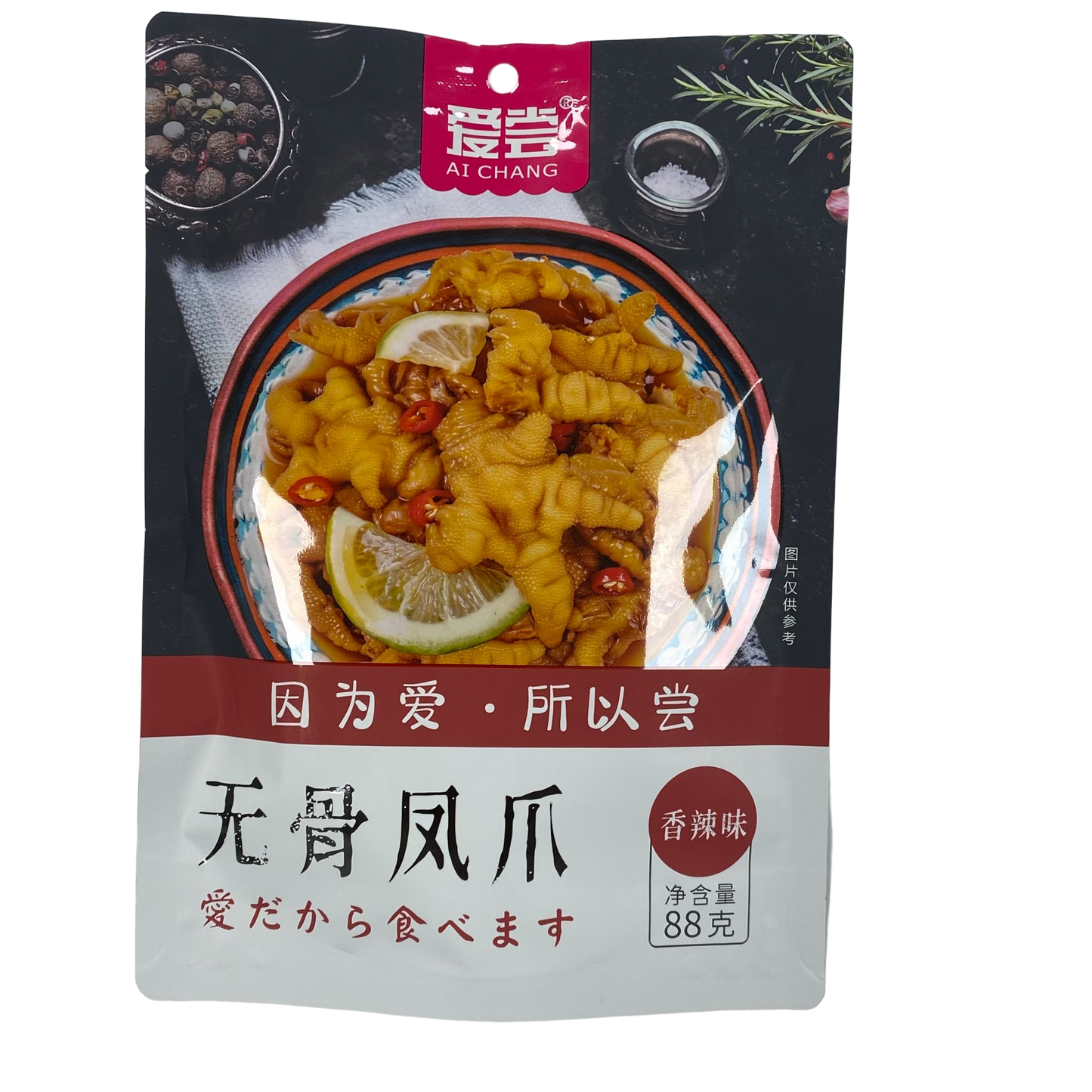AC Boneless Chicken Feet Hot & Spicy Flav 88g 爱尝 无骨凤爪 香辣味