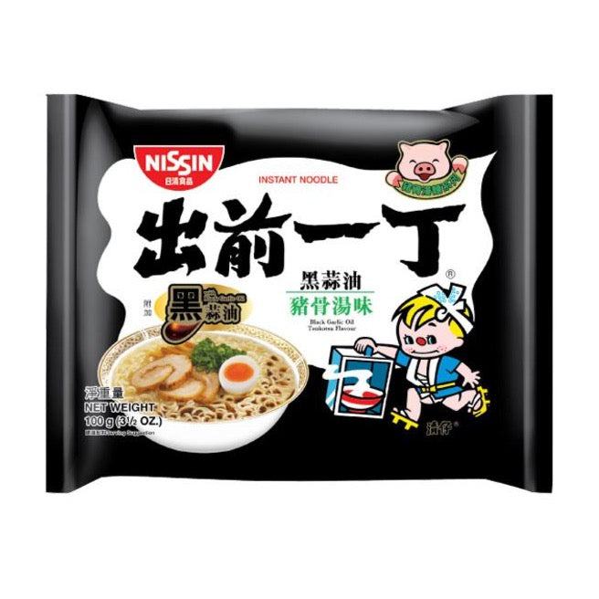 出前一丁麵 黑蒜油豬骨湯味 100g Nissin Demae Ramen Black Garlic Oil Tonkotsu