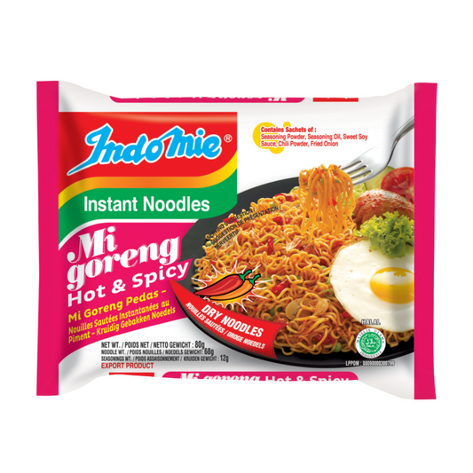 Indomie Instant Noodles Mi Goreng Hot & Spicy 80g (1 pack/1box) 營多 捞面 辣味 (單包/箱價)