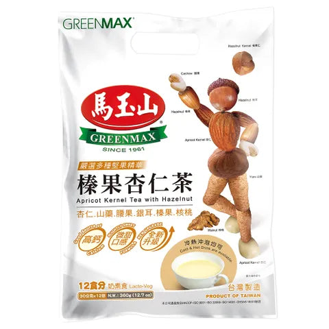 GM Yam & Mixed Apricot Kernel Tea with Hazelnut 30gx12 马玉山 榛果杏仁茶w