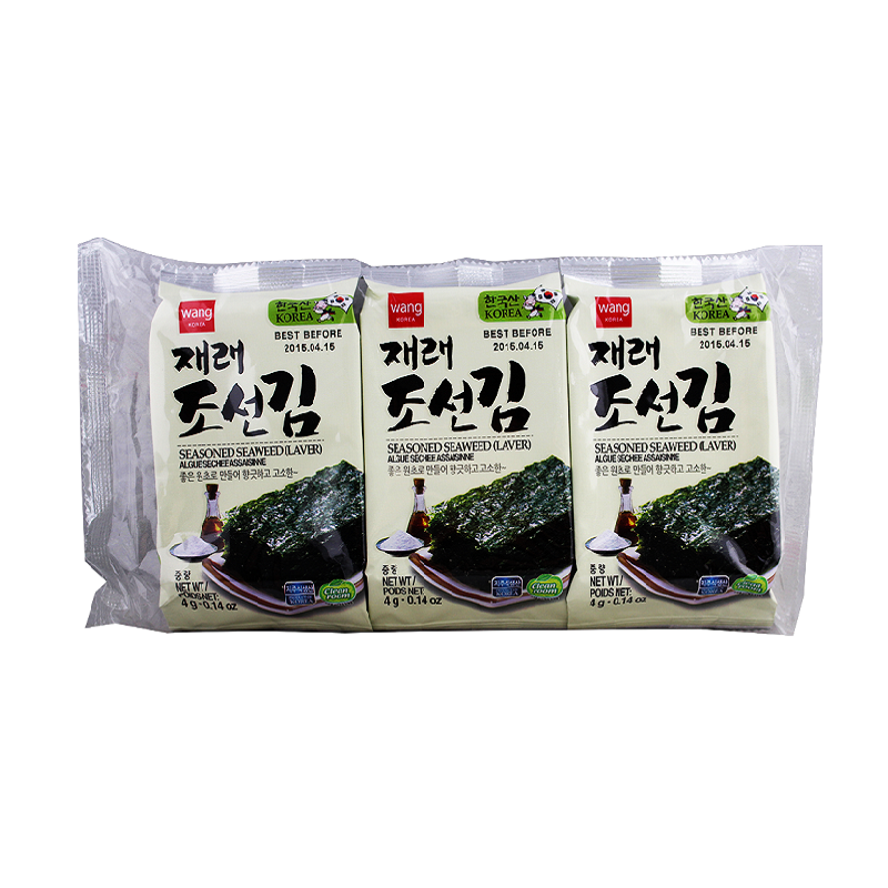 王記 紫菜 3x4g WANG Seasoned Seaweed
