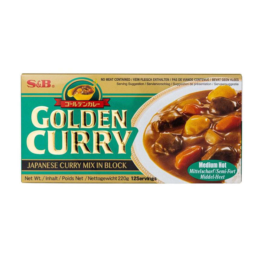 S&B Golden Curry Roux ( Medium Hot ) 220g S&B 金咖喱 ( 中辣 )
