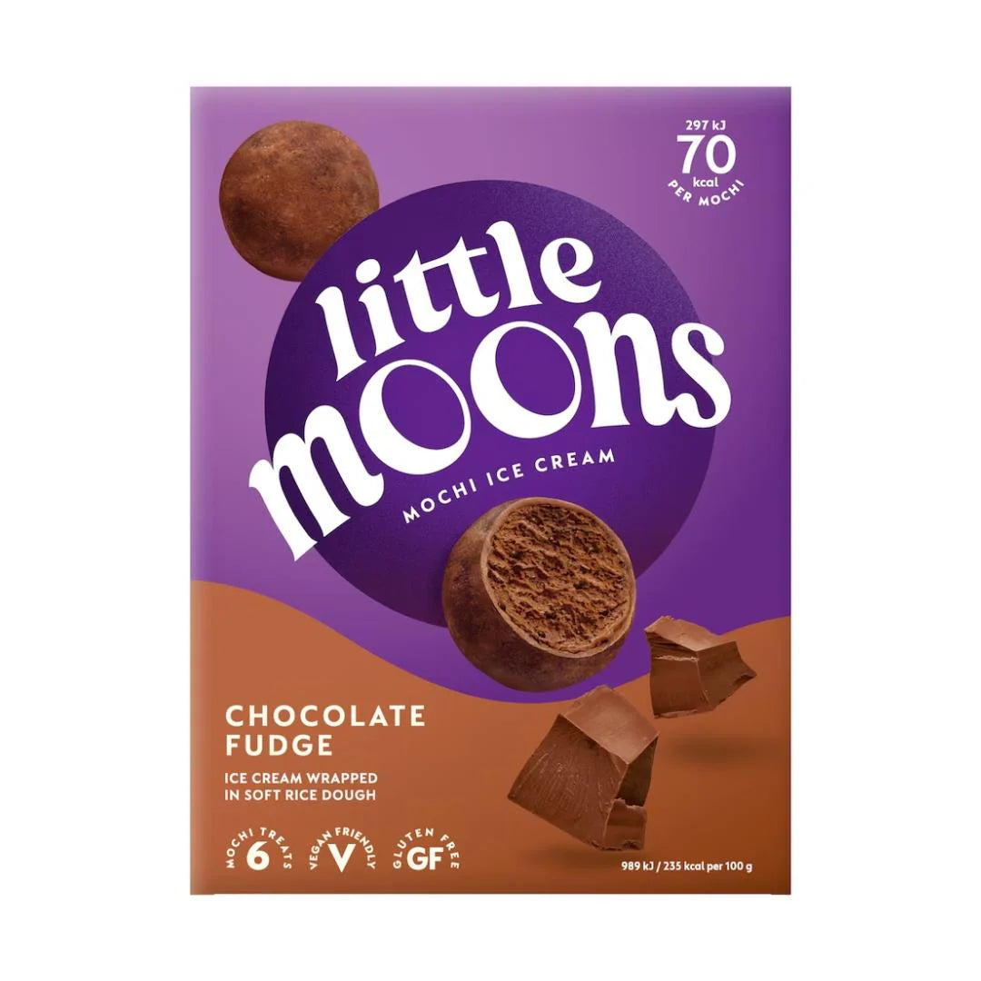 小月亮 冰淇淋糯米糍 - 朱古力軟心 6x30g Little Moons Ice Cream Mochi - Chocolate Fudge (Cambridge Delivery Only)