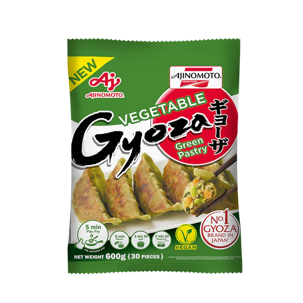 [新品] 味之素 蔬菜鍋貼(菠菜皮) 600g Ajinomoto Vegetable Gyoza With Spinach Pastry