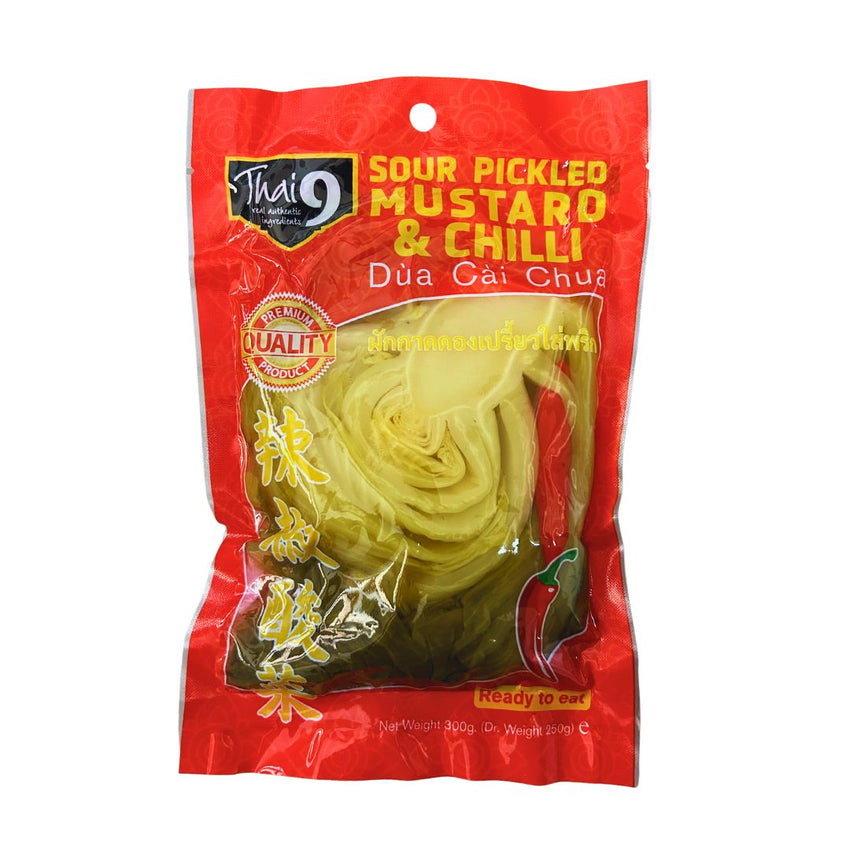 THAI 9 Sour Pickled Mustard (with Chilli) 300g THAI 9 辣味酸菜