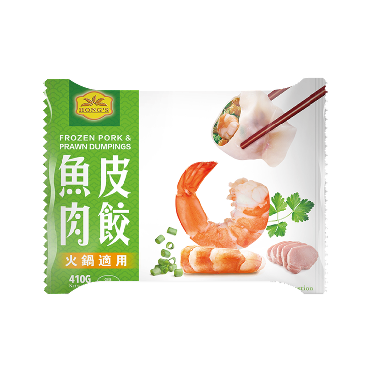 [新品] 鴻字 火鍋豬肉海鮮餃 410g Hong's Pork and Seafood Dumplings