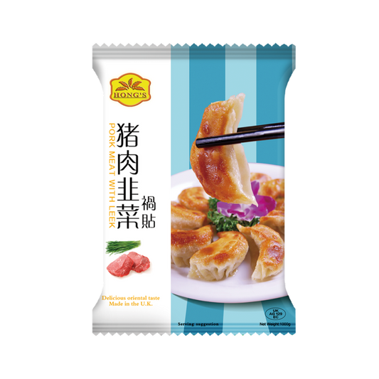 [新品] 鴻字 豬肉韭菜鍋貼 1kg Hong's Pork and Chive Potsticker Dumplings