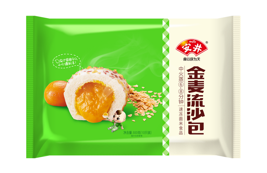 [新品] Anjoy Golden Wheat Custard Bun 300g 安井 金麥流沙包