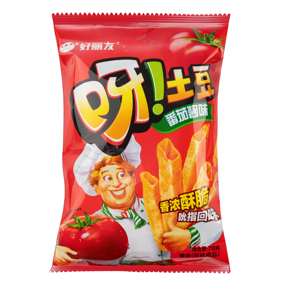 呀!土豆 番茄醬味 70g HLY Potato Chips - Tomato Sauce Flavour