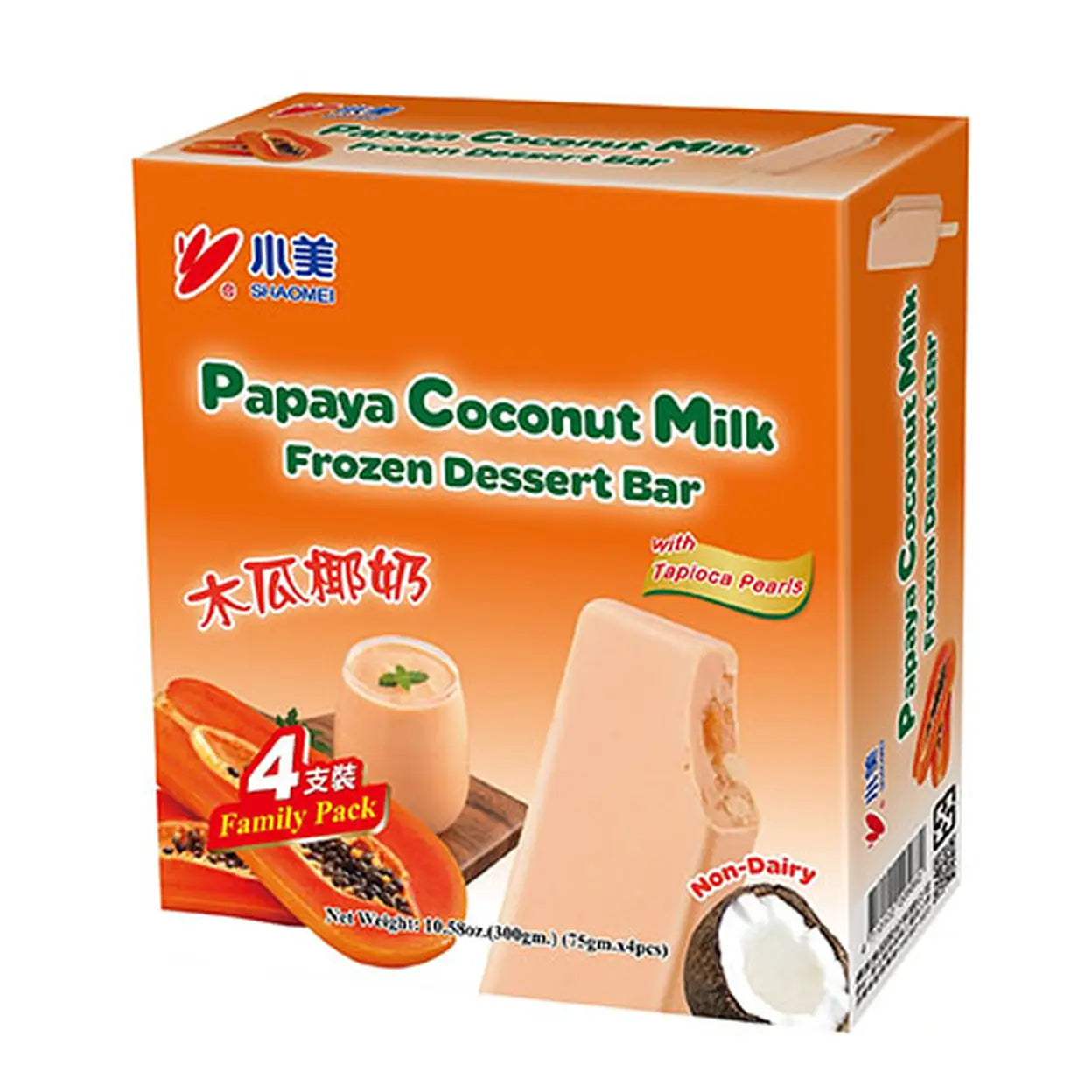 [新品] 小美雪糕-木瓜椰奶300g SM Papaya Coconut Milk Ice Bar