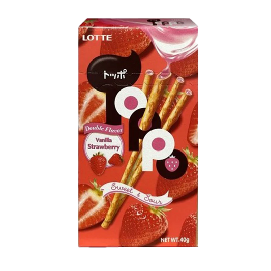 樂天 百力滋 草莓味 40g Lotte Toppo Pretzel Vanilla Strawberry