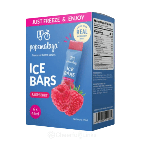 [新品] 樹莓冰棒 6x45ml PopsMalaya Ice Bars- Raspberry