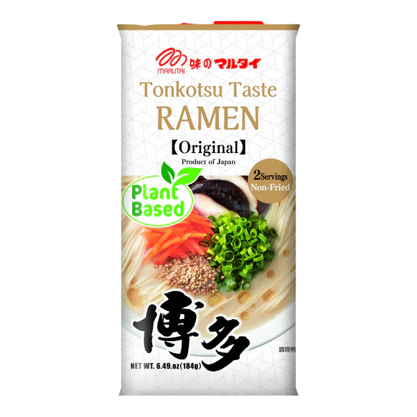 [新品] 丸太 博多拉麵 2人份 184g Marutai Plant Based Tonkotsu Taste Ramen Hakata 2 Servings
