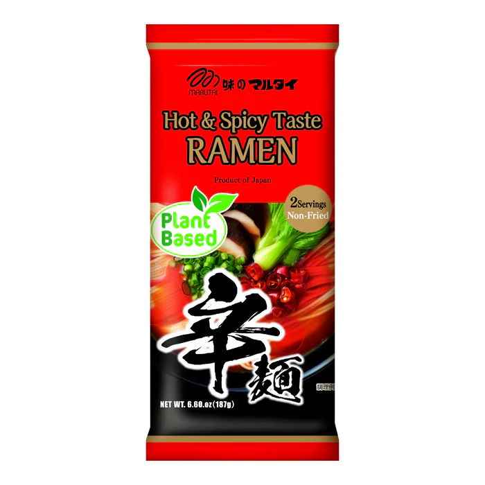[新品] 丸太 辛拉麵 2人份 187g Marutai Plant Based Hot&Spicy Taste Ramen 2 Servings
