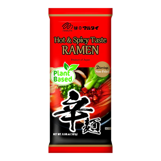 [新品] 丸太 辛拉麵 2人份 187g Marutai Plant Based Hot&Spicy Taste Ramen 2 Servings