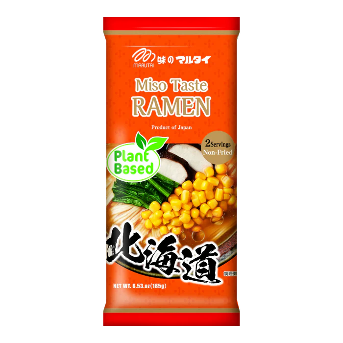 [新品] 丸太 北海道拉麵 2人份 185g Marutai Plant Based Miso Taste Ramen Hokkaido 2 Servings