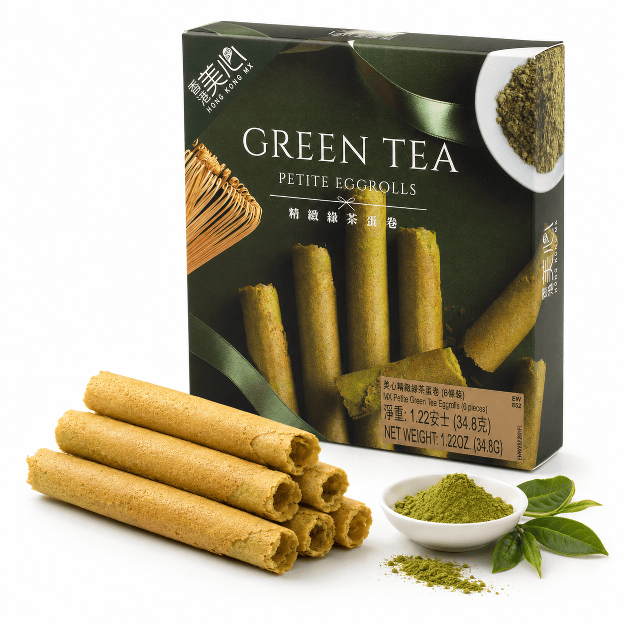 [新品] 美心 精緻綠茶蛋卷 34.8g MX Petite Green Tea Egg Rolls