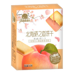 GZT Hokkaido Style Biscuit Peach Flavour 133g 菓子町園道 北海道之戀餅干 白桃味