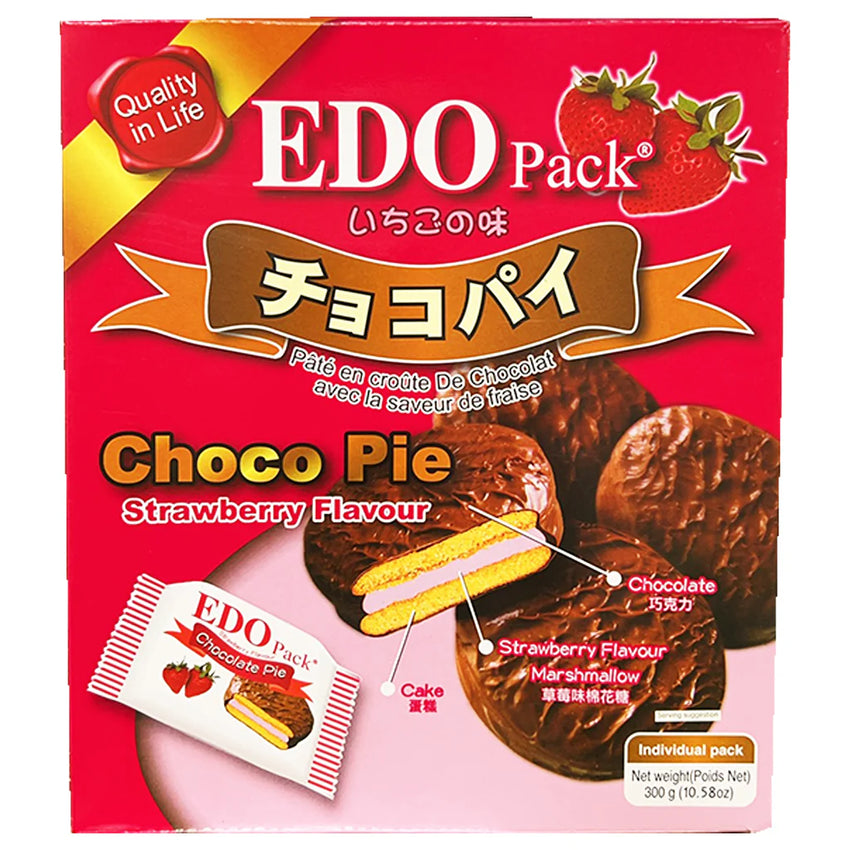 [促銷] EDO Choco Pie - Strawberry Flav 300g EDO 巧克力派 - 草莓