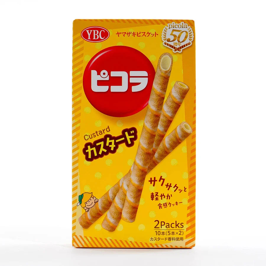 [新品] 山崎皮可拉卡仕達味威化捲 49g YBC Picola Custard Wafer Rolls