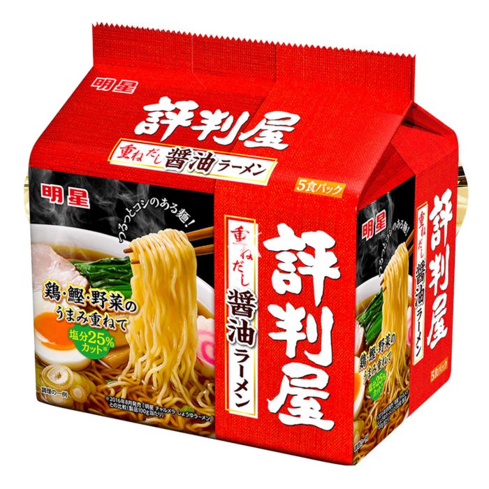 [Promotion Price] Hyoban-ya Kasanedashi Shoyu Ramen (5 packs) 430g 日本明星 醬油味拉面 (5人前)