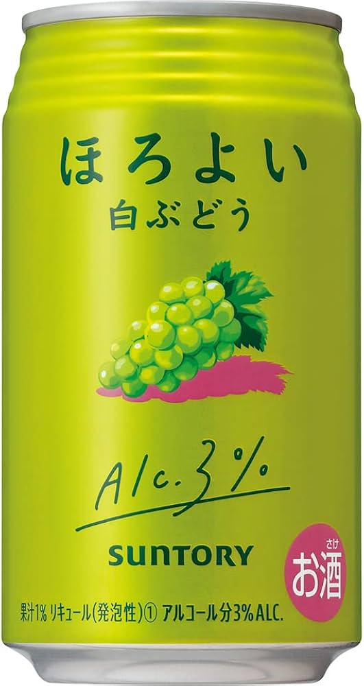 [新品] 三得利 白葡萄味氣泡酒 Alc. 3%  350ml Suntory Horoyoi - White Grape Flavour