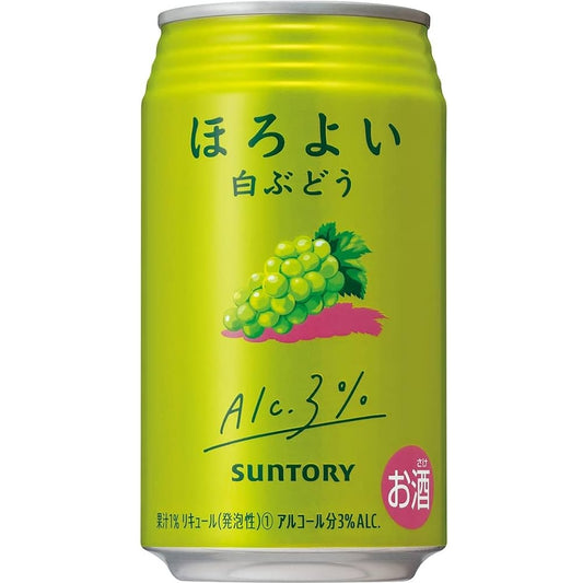 [新品] 三得利 白葡萄味氣泡酒 Alc. 3%  350ml Suntory Horoyoi - White Grape Flavour