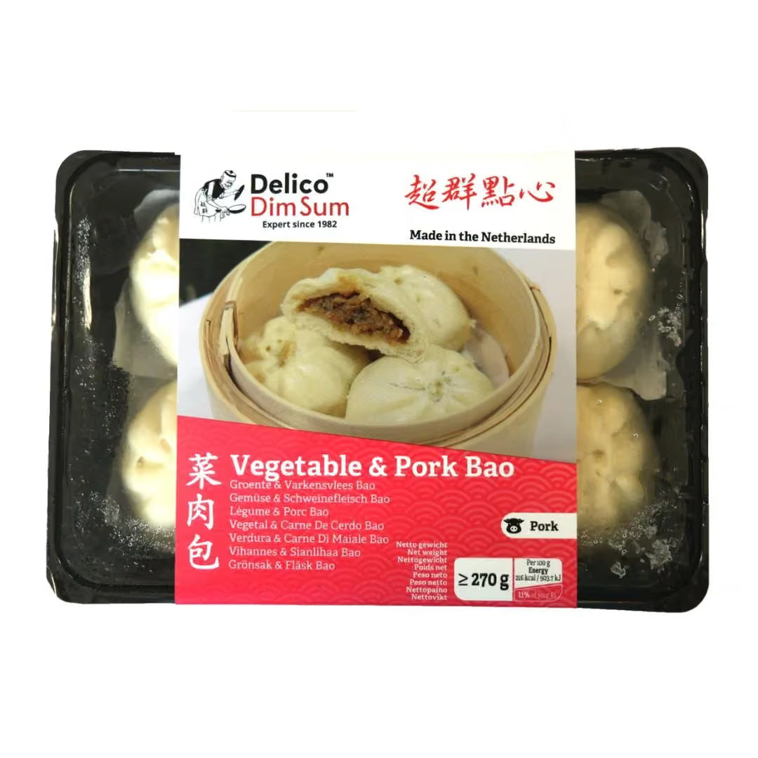 [LIMITED TIME OFFER] 超群 菜肉包-豬肉 270g (限購2件) Delico Vegetable & Pork Bao (max 2pcs/customer)