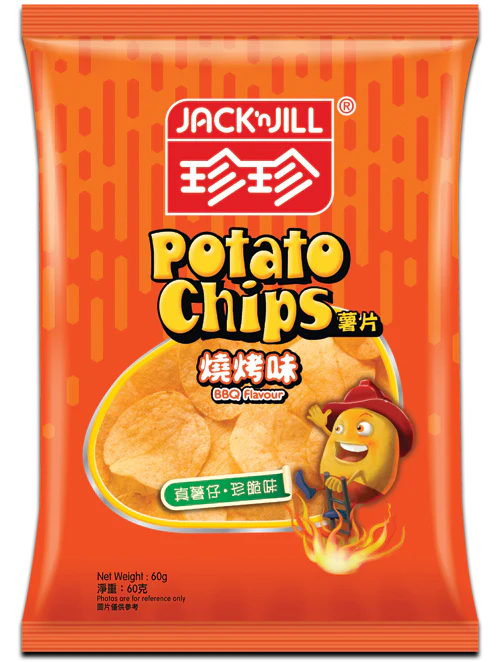 [新品] 珍珍 燒烤味薯片 60g J&J Potato Chips BBQ Flavour