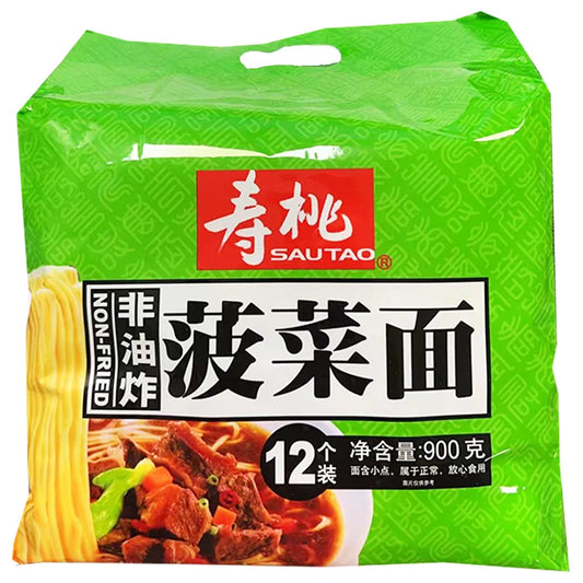 [新品] 壽桃牌 菠菜麵 900g ST Spinach Noodle