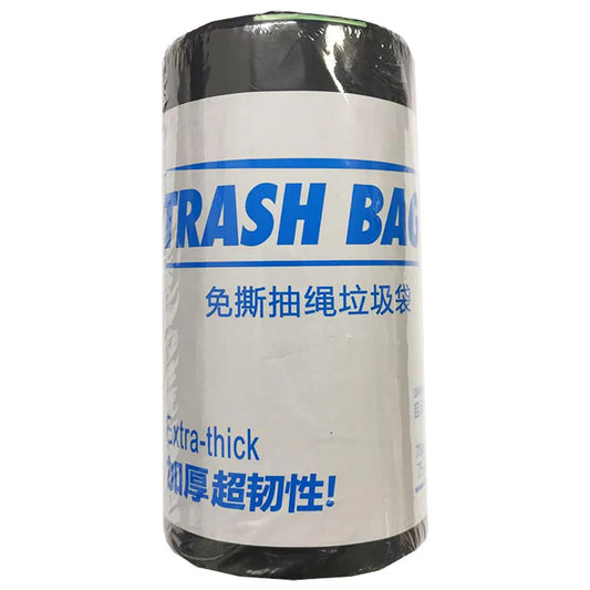 [新品] 特厚免撕抽繩垃圾袋45*45cm (75個) Extra Strong Black Garbage Bags Rolls