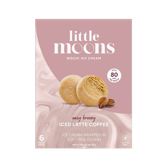 小月亮 冰淇淋糯米糍 - 拿鐵咖啡 6x32g Little Moons Ice Cream Mochi - Iced Latte Coffee ( Cambridge Delivery Only )