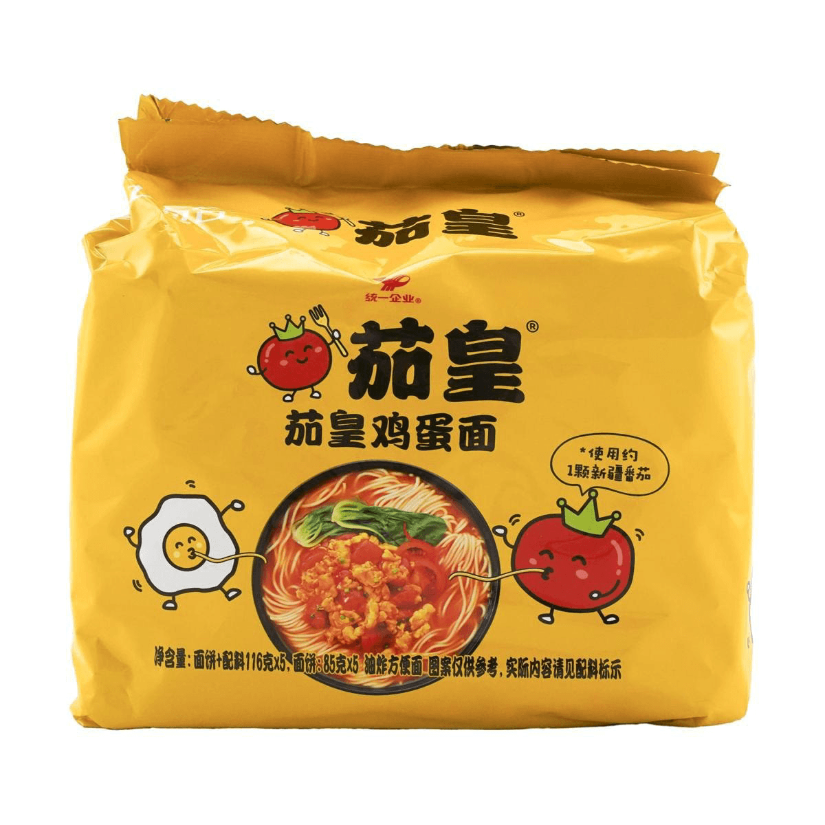 [新品] 統一 茄皇 番茄雞蛋風味麵 五包裝 610g Uni Instant Noodle - Tomato & Egg Flavour