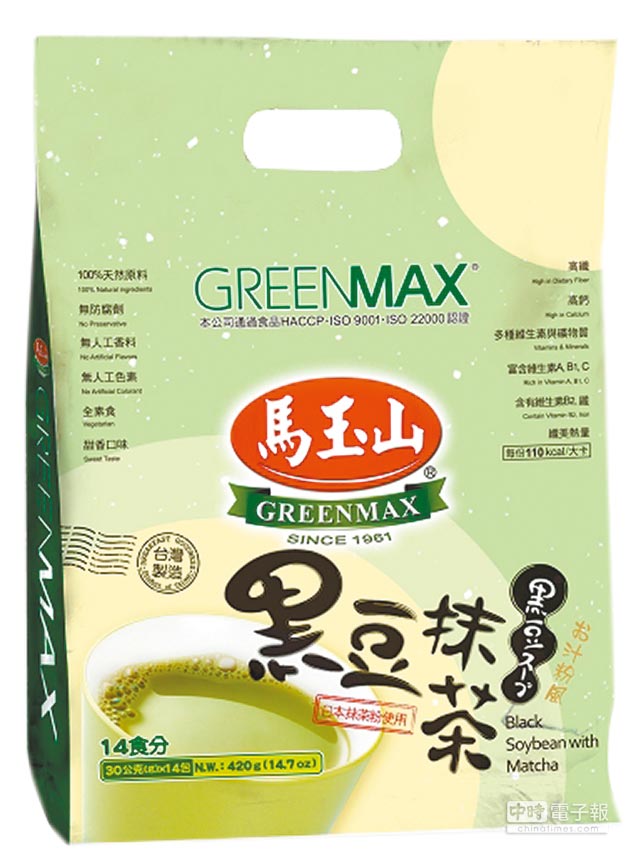 GM Yam & Mixed Black Soybean with Matcha 30gx14 马玉山 黑豆抹茶