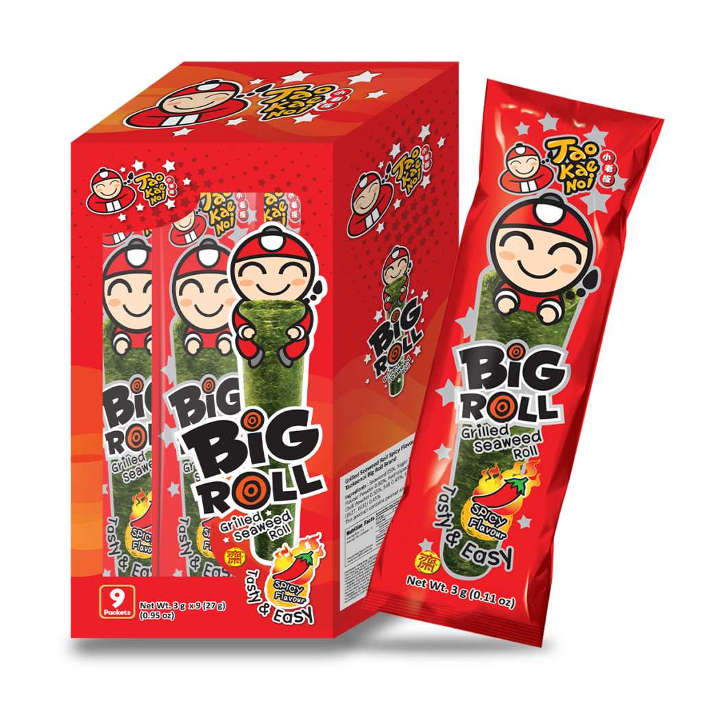 小老板 大卷紫菜 辛辣味 27g TaoKaeNoi Big Roll Seaweed Spicy