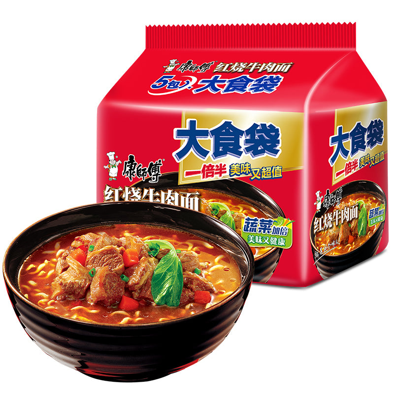 康师傅 大食袋 红烧牛肉面 145g KSF Braised Beef Noodle
