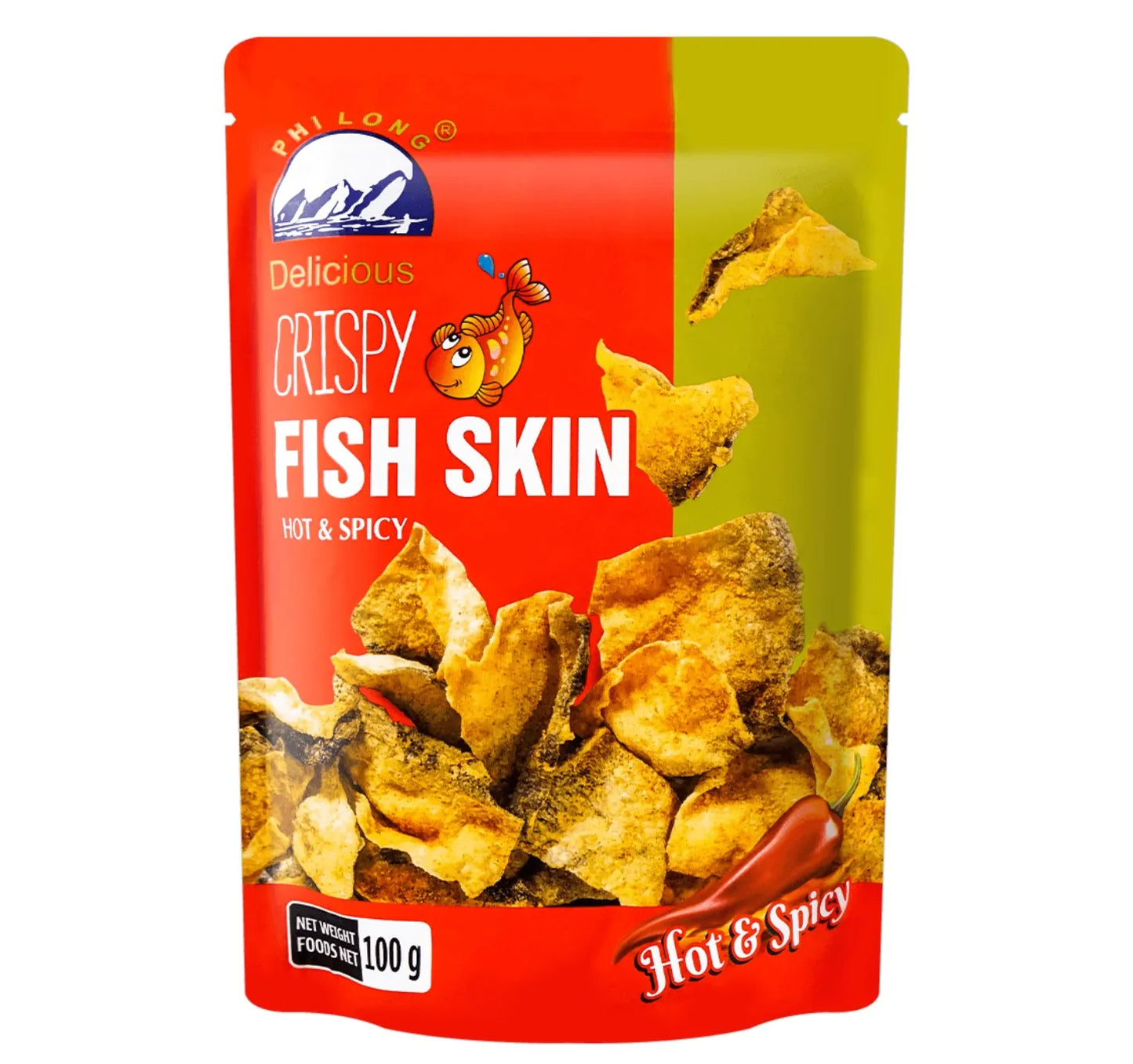 [新品] PHI LONG 炸魚皮 (香辣味) 100g PHI LONG Crispy Fish Skin (Hot & Spicy)