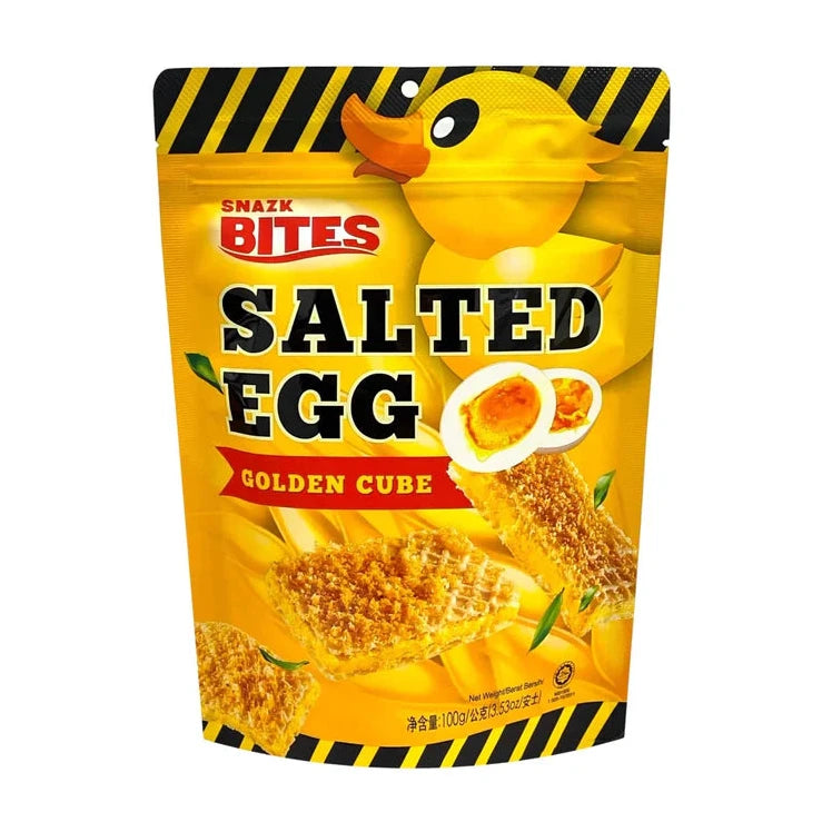 Snazk Bites Golden Cube - Salted Egg 100g 喜樂麥 醬心鹹蛋黃威化酥