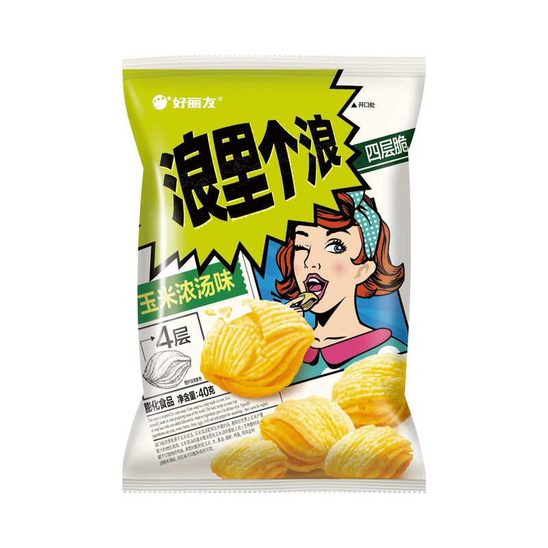 Orion Corn Chips Corn Soup Flav 65g 好丽友 浪里个浪 玉米濃湯味