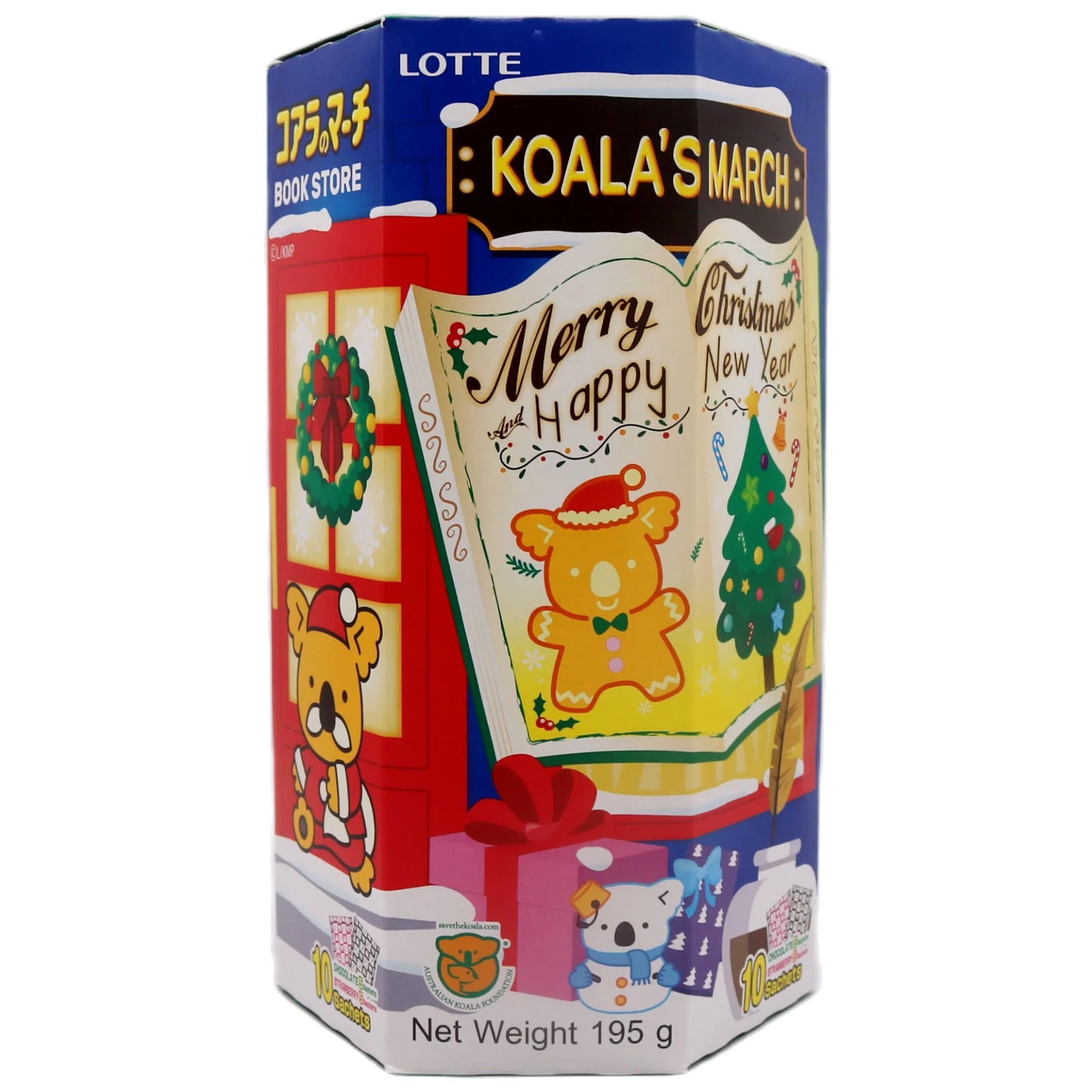 [期間限定] 樂天 小熊餅聖誕限定版 195g Lotte Koala's March X'Mas Package